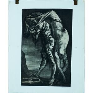 Rico Lebrun “Ballad of the Weird” 1945 Signed Lithograph #41/65 Unframed